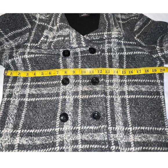 IKE BEHAR Double Breasted Plaid Coat in Soft Fleece - Women's Size M - Cozy! - Picture 8 of 12